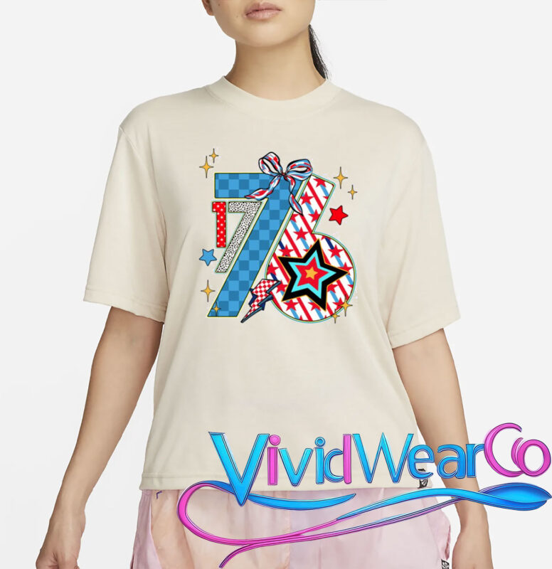 America 1776 4th Of July Retro 80s Style T-Shirt
