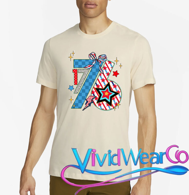 America 1776 4th Of July Retro 80s Style T-Shirt