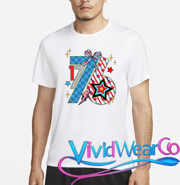 America 1776 4th Of July Retro 80s Style T-Shirt