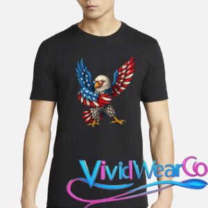 American Flag USA Dabbing Bald Eagle Patriotic 4th Of July T-Shirt