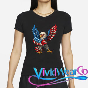 American Flag USA Dabbing Bald Eagle Patriotic 4th Of July T-Shirt