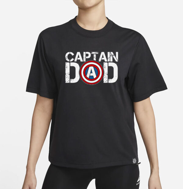 Captain Dad Super Hero Father’s Day T-Shirt