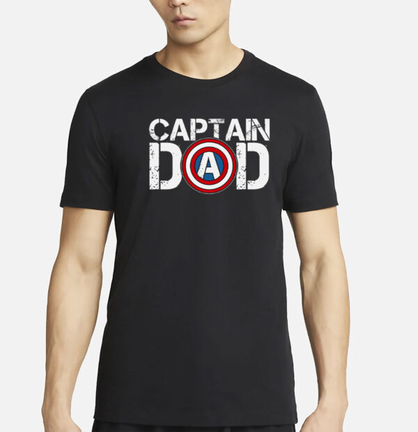 Captain Dad Super Hero Father’s Day T-Shirt