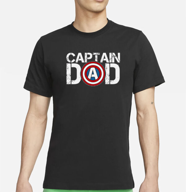 Captain Dad Super Hero Father’s Day T-Shirt