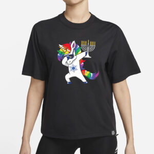 Dabbing Unicorn Hanukkah T-Shirt
