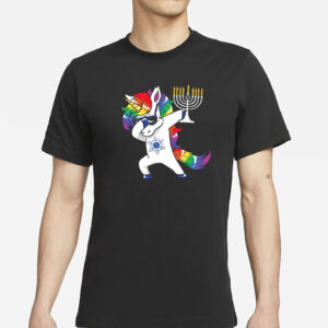 Dabbing Unicorn Hanukkah T-Shirt