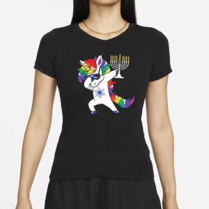 Dabbing Unicorn Hanukkah T-Shirt
