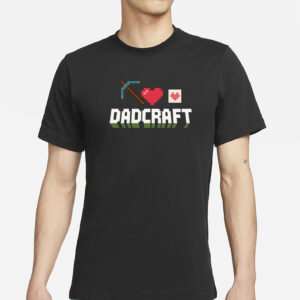 DadCraft Funny Gamer Dad Minecraft T-Shirt