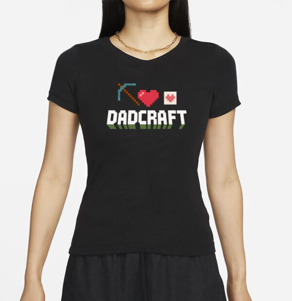 DadCraft Funny Gamer Dad Minecraft T-Shirt