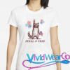 Feral & Free Funny Patriotic Racoon 4th July T-Shirt