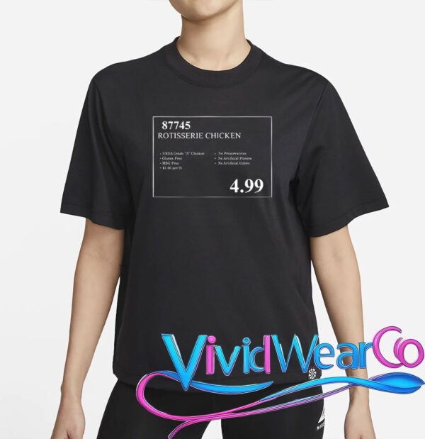 Funny Costco Rotisserie Chicken Price Tag T-Shirt