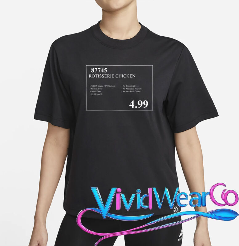Funny Costco Rotisserie Chicken Price Tag T-Shirt