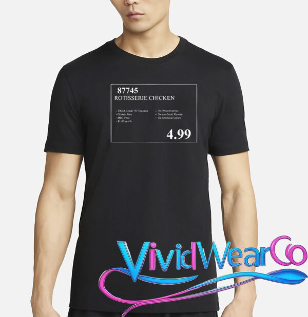 Funny Costco Rotisserie Chicken Price Tag T-Shirt