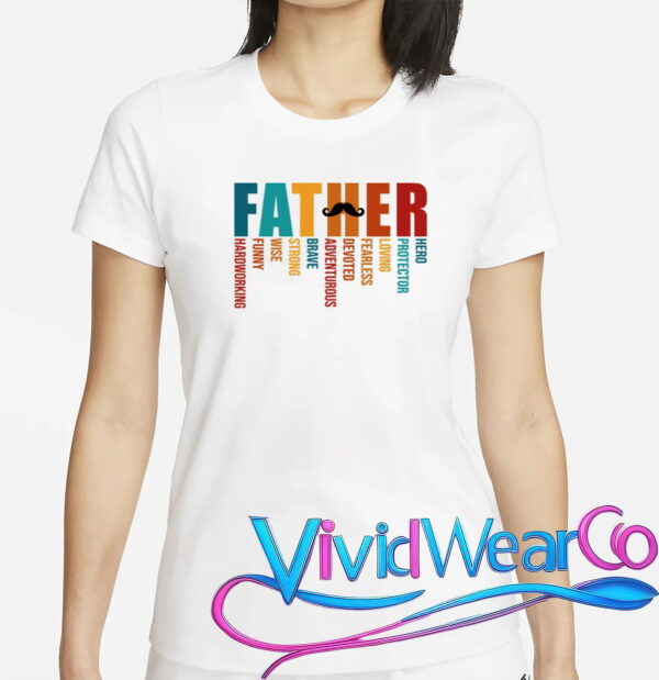 Funny Dad Definition Fathers Day Mustache T-Shirt