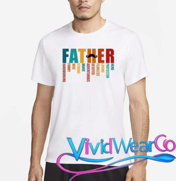 Funny Dad Definition Fathers Day Mustache T-Shirt