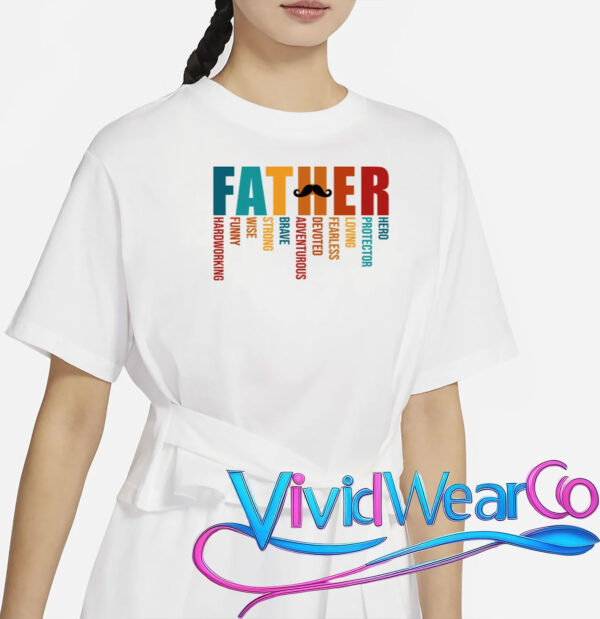Funny Dad Definition Fathers Day Mustache T-Shirt