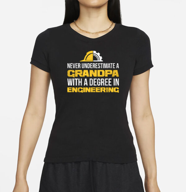 Funny Grandpa Engineering Degree T-Shirt