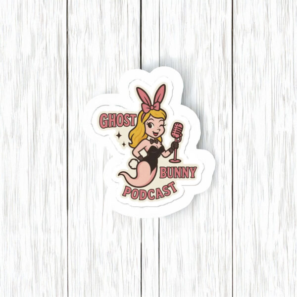 Ghost Bunny Podcast logo sticker