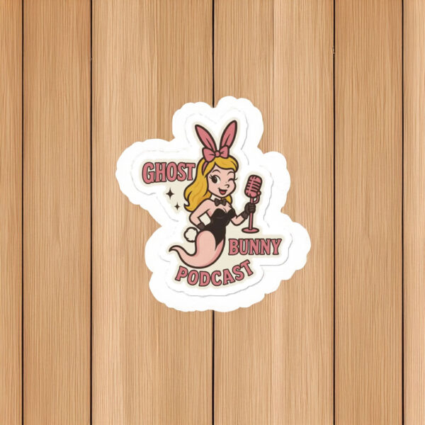 Ghost Bunny Podcast logo sticker