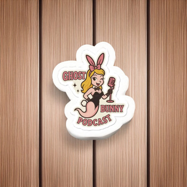 Ghost Bunny Podcast logo sticker