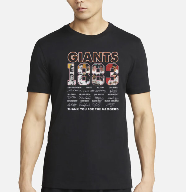 Giants Est 1883 Thank You For The Memories Shirt