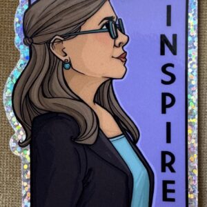 Glitter- Inspire - Carrie Fisher - She Series Sticker