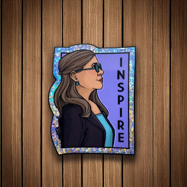Glitter- Inspire - Carrie Fisher - She Series Sticker