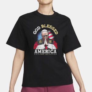 God Blessed America Patriotic Pope Leo XIV T-Shirt