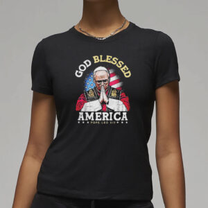 God Blessed America Patriotic Pope Leo XIV T-Shirt