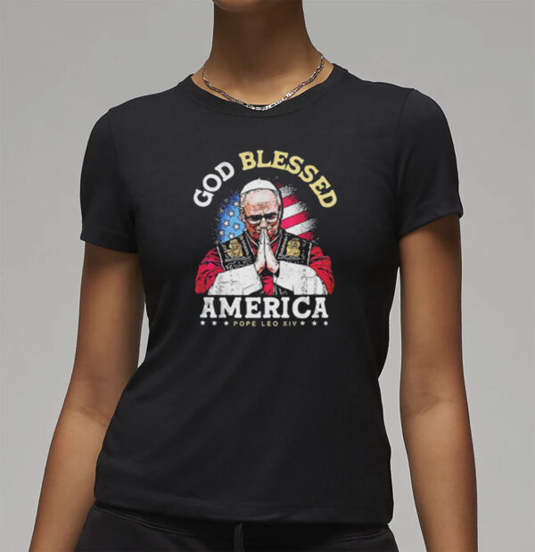 God Blessed America Patriotic Pope Leo XIV T-Shirt