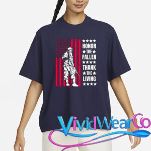 Honor the Fallen, Thank the Living Patriotic Soldier T-Shirt