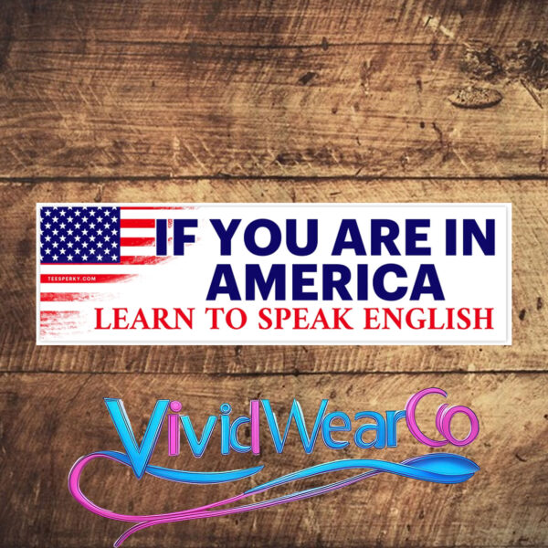 If You Are in America Learn to Speak English Bumper Sticker
