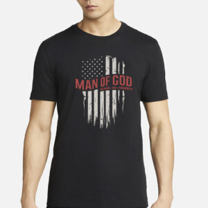 Man Of God Husband Dad Grandpa United States Flag Father's Day T-Shirt