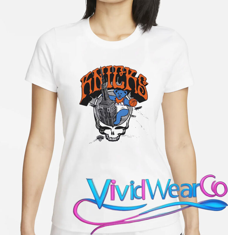 New York Knicks X Grateful Dead Homage Skull T-shirt
