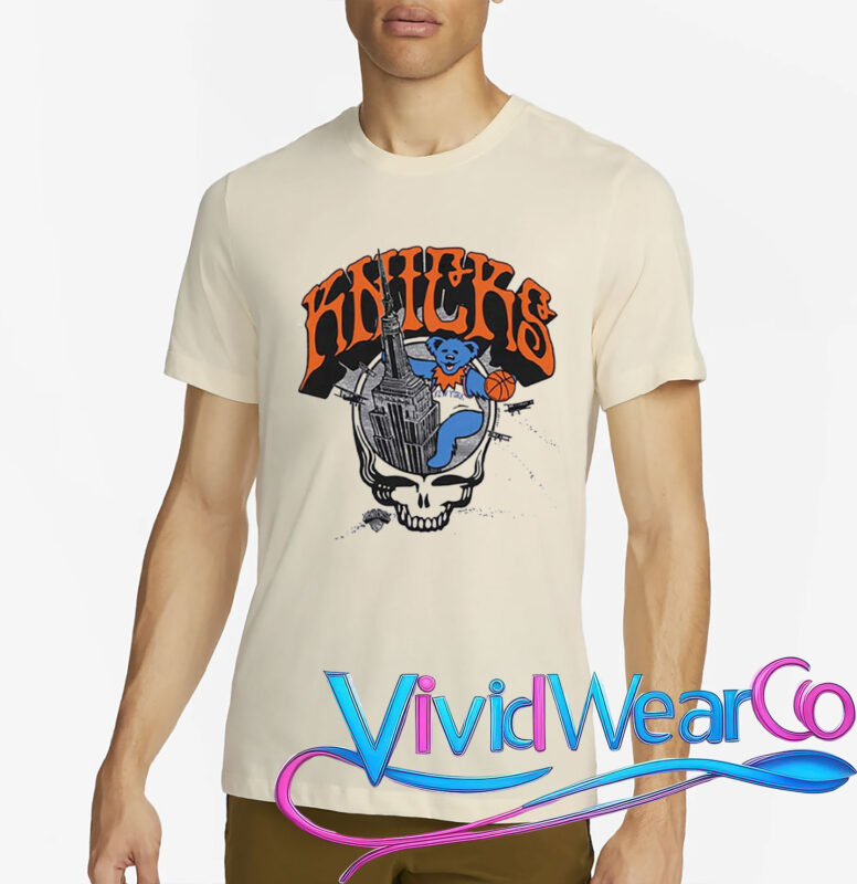 New York Knicks X Grateful Dead Homage Skull T-shirt