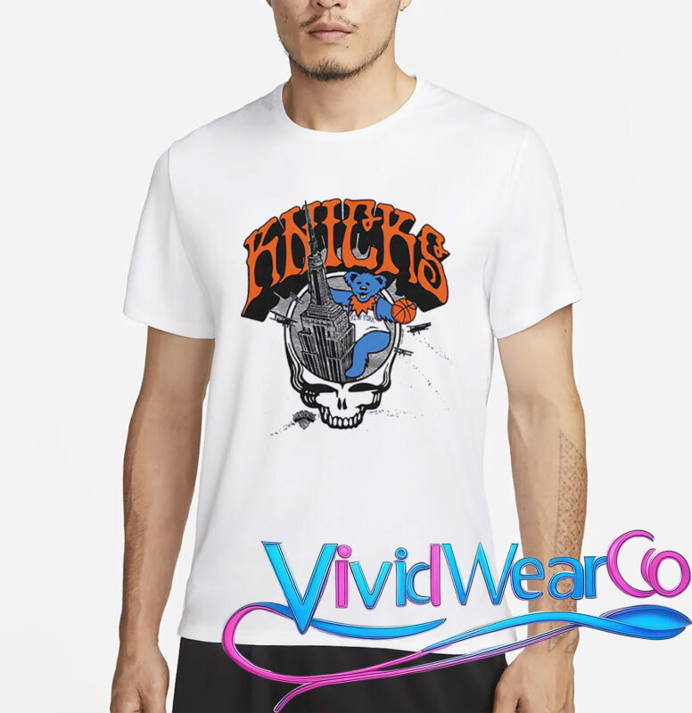 New York Knicks X Grateful Dead Homage Skull T-shirt