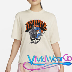 New York Knicks X Grateful Dead Homage Skull T-shirt