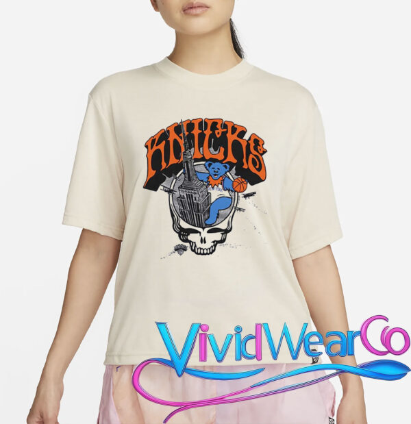 New York Knicks X Grateful Dead Homage Skull T-shirt