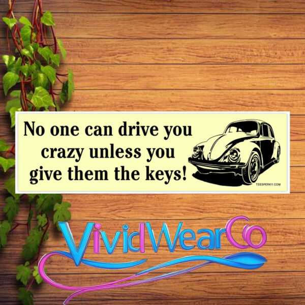No One Can Drive You Crazy Unless You Give Them the Keys! Bumper Sticker