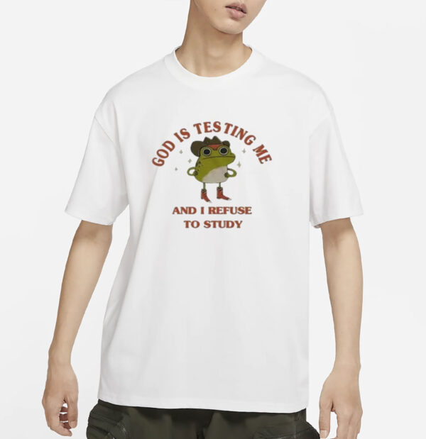 Philip Defranco God Is Testing Me And I Refuse To Study Frog Shirt