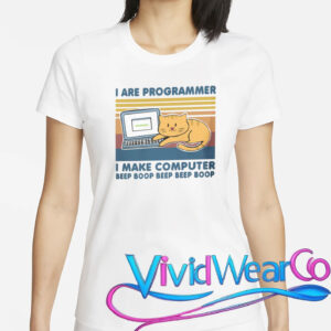 Programmer Shirt Funny Cat I Make Computer Beep TShirt