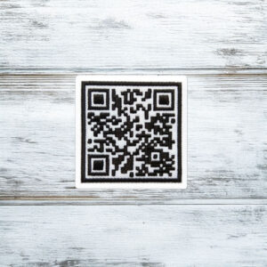 Rickroll QR Code Embroidered Iron On Patch