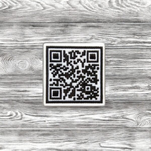 Rickroll QR Code Embroidered Iron On Patch