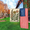 Subtle Anti Trump Foxglove Daisy Tulip Garden Flag