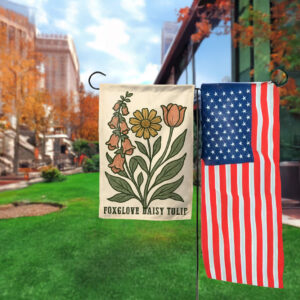 Subtle Anti Trump Foxglove Daisy Tulip Garden Flag