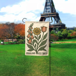 Subtle Anti Trump Foxglove Daisy Tulip Garden Flag