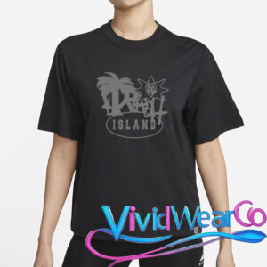 trash island logo black t shirt